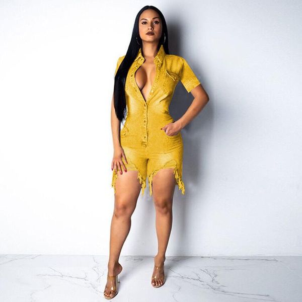 summer new fashion casual romper pocket solid tight hole tassel denim bodycon irregular short jumpsuit, Black;white
summer new fashion casual romper pocket solid tight hole tassel denim bodycon irregular short jumpsuit, Black;white