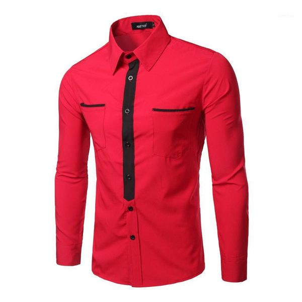 casual red men shirt patchwork tie solid dress shirts male long sleeve turn-down collar slim fit shirt men clothes chemise homme1, White;black
casual red men shirt patchwork tie solid dress shirts male long sleeve turn-down collar slim fit shirt men clothes chemise homme1, White;black