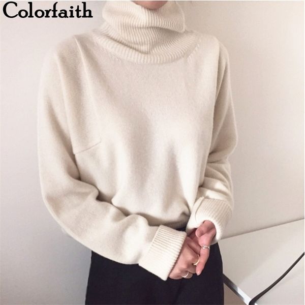 colorfaith new women's autumn winter korean style knitwear turtleneck warm pullover solid minimalist elegant sweater sw7276 201221, White;black
colorfaith new women's autumn winter korean style knitwear turtleneck warm pullover solid minimalist elegant sweater sw7276 201221, White;black