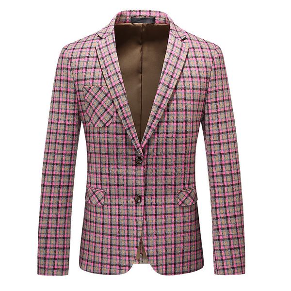 suit jackets 2021 latest small plaid slim fit formal jacket men's clothing business casual banquet party blazer, Black;brown
suit jackets 2021 latest small plaid slim fit formal jacket men's clothing business casual banquet party blazer, Black;brown