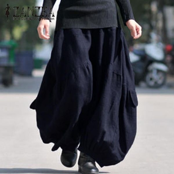 women's pants & capris zanzea 2021 autumn women fashion harem loose solid cotton linen elastic cross-pants elegant basic long trousers, Black;white
women's pants & capris zanzea 2021 autumn women fashion harem loose solid cotton linen elastic cross-pants elegant basic long trousers, Black;white