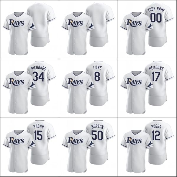 tampa\rbay\rrays men #12 wade boggs 17 austin meadows 4 blake snell 34 trevor richards custom women youth white 2020 authentic jersey, Blue;black
tampa\rbay\rrays men #12 wade boggs 17 austin meadows 4 blake snell 34 trevor richards custom women youth white 2020 authentic jersey, Blue;black