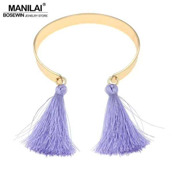 manilai bohemian tassel charm bracelets for women gold color alloy cuff bangles bracelet fashion jewelry wholesale 5 colors, Black
manilai bohemian tassel charm bracelets for women gold color alloy cuff bangles bracelet fashion jewelry wholesale 5 colors, Black