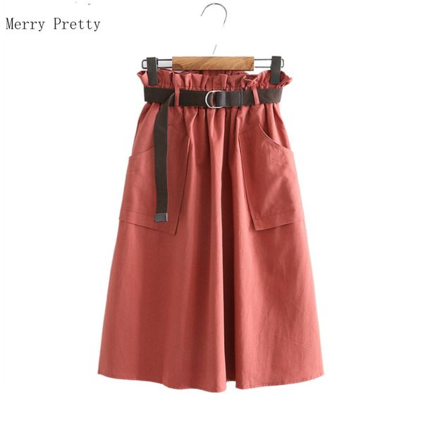 2020 summer high waist knee length skirts solid pockets pleated casual ladies bottoms trendy female skirts with sashes 1014, Black
2020 summer high waist knee length skirts solid pockets pleated casual ladies bottoms trendy female skirts with sashes 1014, Black