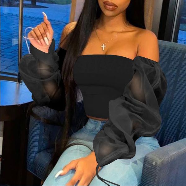 echoine sheer mesh puff sleeve blouse shirt long sleeve autumn off shoulder blouse elegant vintage shirt women blouses, White
echoine sheer mesh puff sleeve blouse shirt long sleeve autumn off shoulder blouse elegant vintage shirt women blouses, White