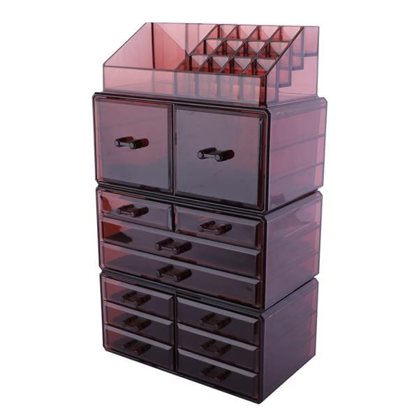 4pcs/set plastic cosmetics storage rack transparent coffee ship from us drop shipping
4pcs/set plastic cosmetics storage rack transparent coffee ship from us drop shipping