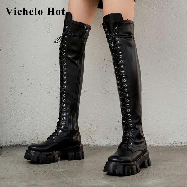boots vichelo platform cow leather round toe thick bottom stretch cross-tied high street fashion over-the-knee l89, Black
boots vichelo platform cow leather round toe thick bottom stretch cross-tied high street fashion over-the-knee l89, Black