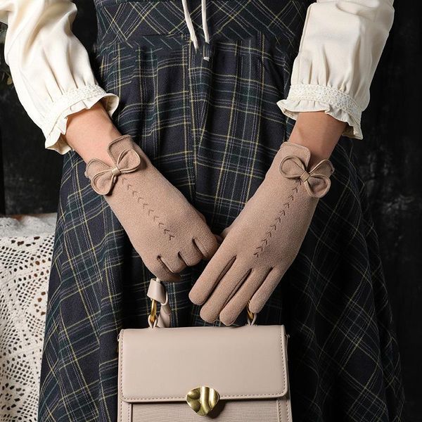 women winter keep warm touch screen thin section bow elegant gloves plus velvet inside windproof outdoor cycling female gloves, Blue;gray
women winter keep warm touch screen thin section bow elegant gloves plus velvet inside windproof outdoor cycling female gloves, Blue;gray