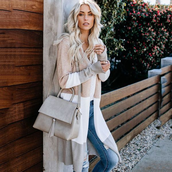 2020 fashion casual women striped knitted standard cardigan long sleeve sweater overcoat for female women autumn outwear coat lj201114, White;black
2020 fashion casual women striped knitted standard cardigan long sleeve sweater overcoat for female women autumn outwear coat lj201114, White;black
