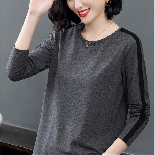 women t shirt girl casual patchwork color block o neck long sleeve t shirt blusas women fashion clothes dd8238, White
women t shirt girl casual patchwork color block o neck long sleeve t shirt blusas women fashion clothes dd8238, White