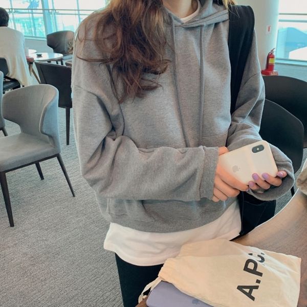 ahx9q korean chic style wool color looseversatile short fleece hooded korean sweater wool solid chic style solid color looseversatile short, Black
ahx9q korean chic style wool color looseversatile short fleece hooded korean sweater wool solid chic style solid color looseversatile short, Black