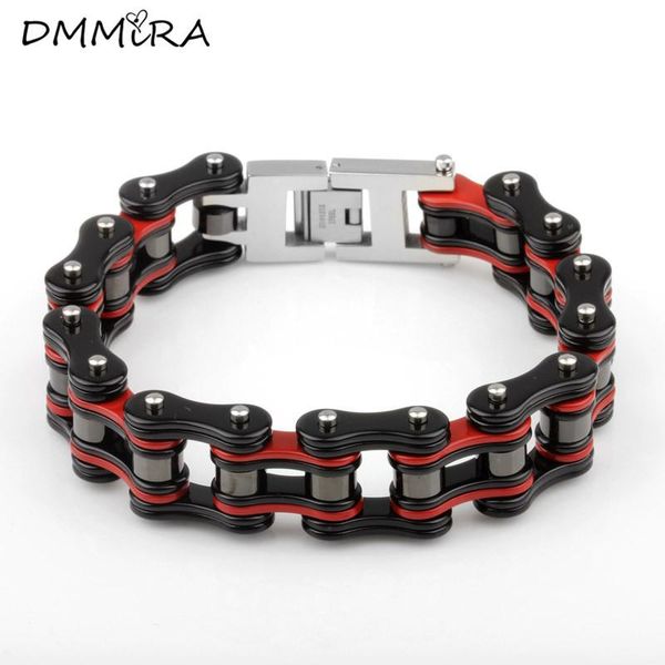 charm bracelets fashion men bike chain bracelet red black color titanium steel motorcycle link bicycle jewelry, Golden;silver
charm bracelets fashion men bike chain bracelet red black color titanium steel motorcycle link bicycle jewelry, Golden;silver