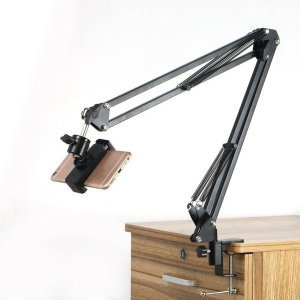 desk bracket holder 360 rotation suspension scissor arm mount tripod stand for mobile phone accessories
desk bracket holder 360 rotation suspension scissor arm mount tripod stand for mobile phone accessories
