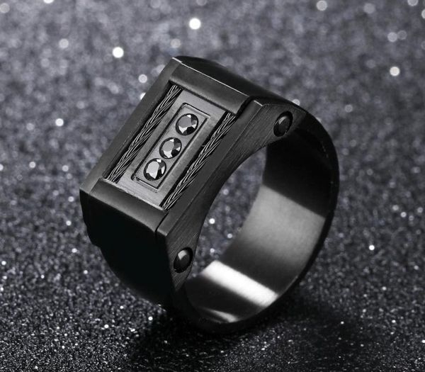oumart мужчины кольца классический творческий черный титана стальное кольцо циркон драгоценные аксессуары из нержавеющей стали ювелирные под, Silver
oumart мужчины кольца классический творческий черный титана стальное кольцо циркон драгоценные аксессуары из нержавеющей стали ювелирные под, Silver