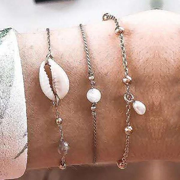charm bracelets fashion gold color cowrie shell 3pcs multilayer bracelet for women chain bohemian jewelry, Golden;silver
charm bracelets fashion gold color cowrie shell 3pcs multilayer bracelet for women chain bohemian jewelry, Golden;silver