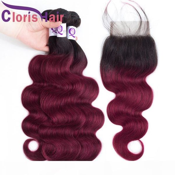 burgundy ombre 4x4 lace closure with 3 bundles body wave brazilian virgin human hair extensions colored 1b red ombre weaves closure, Black;brown
burgundy ombre 4x4 lace closure with 3 bundles body wave brazilian virgin human hair extensions colored 1b red ombre weaves closure, Black;brown