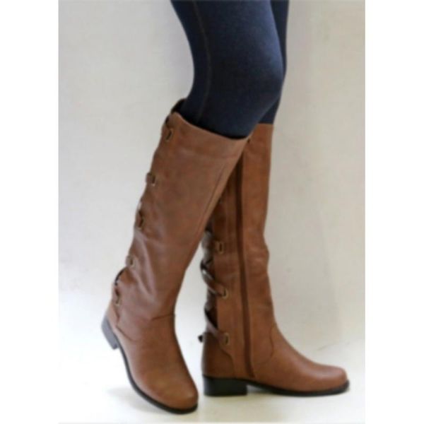 women leather knee high boots fashion cross strap winter low heels long boots western side zipper buckle black motorcycle
women leather knee high boots fashion cross strap winter low heels long boots western side zipper buckle black motorcycle