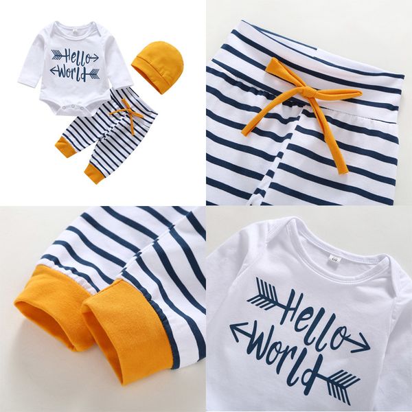 newborn baby clothes little boy girl romper+pants+hat jumpsuit outfits set cotton clotehs cute kids sets lj201223, White
newborn baby clothes little boy girl romper+pants+hat jumpsuit outfits set cotton clotehs cute kids sets lj201223, White