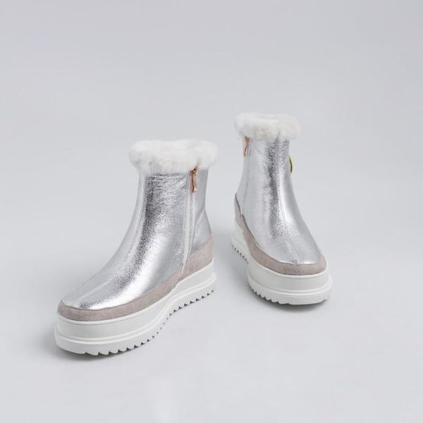 2020 waterproof women snow boots 100% genuine leather wool platform ankle boots for women winter fur warm flat shoes, Black
2020 waterproof women snow boots 100% genuine leather wool platform ankle boots for women winter fur warm flat shoes, Black