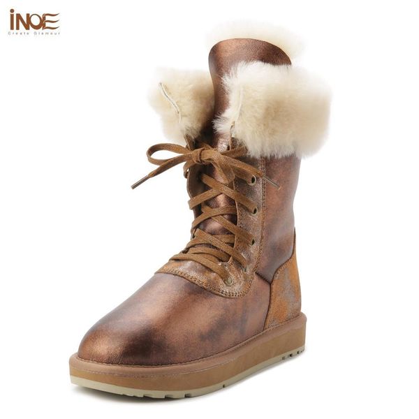 inoe women fashion winter boots sheepskin leather real fur lined snow boots for woman winter shoes waterproof flats copper color 1026, Black
inoe women fashion winter boots sheepskin leather real fur lined snow boots for woman winter shoes waterproof flats copper color 1026, Black