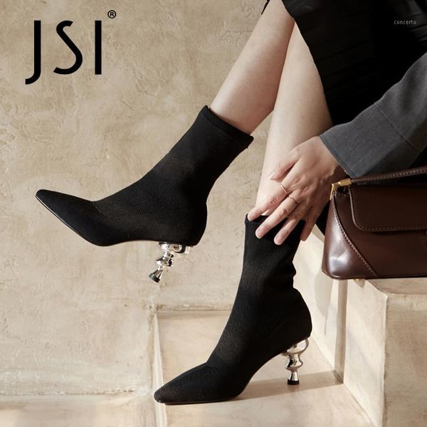 jsi mature style mid-calf boots woman woof solid pointed toe mid-calf boots ladies high strange heel thin jo6451, Black
jsi mature style mid-calf boots woman woof solid pointed toe mid-calf boots ladies high strange heel thin jo6451, Black