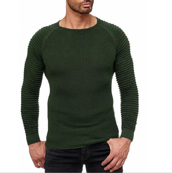 autumn and winter new men's round-neck pullover with rotator sleeves and pleated sleeves thin large-size sweater, White;black
autumn and winter new men's round-neck pullover with rotator sleeves and pleated sleeves thin large-size sweater, White;black
