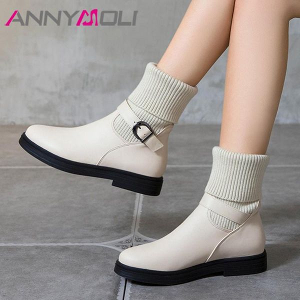 annymoli плоская платформа ботильоны женщина boots круглый toe короткие пряжка женская обувь осень зима бежевый белый большой размер 43, Black
annymoli плоская платформа ботильоны женщина boots круглый toe короткие пряжка женская обувь осень зима бежевый белый большой размер 43, Black