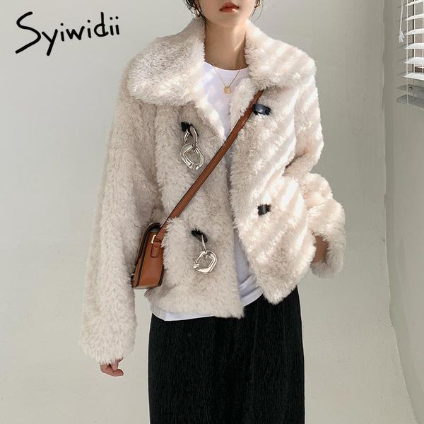 syiwidii faux fur winter coat women single breasted lamb turn-down collar thick warm fall 2021 spring fashion jackets black new
syiwidii faux fur winter coat women single breasted lamb turn-down collar thick warm fall 2021 spring fashion jackets black new