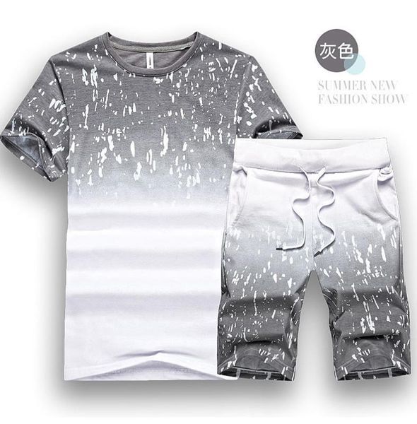 2020 trend short sleeve t-shirt men's suit gradient color korean fashion men's wear youth casual summer suit summer, Gray
2020 trend short sleeve t-shirt men's suit gradient color korean fashion men's wear youth casual summer suit summer, Gray