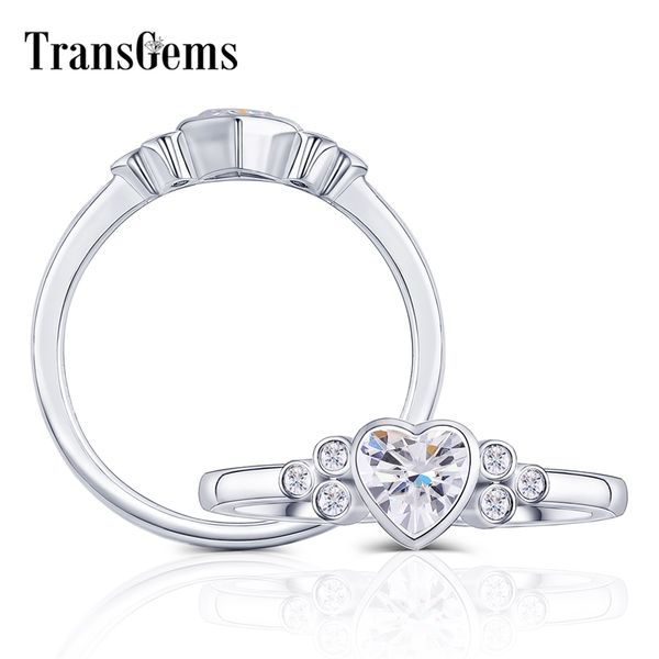 transgems new arrival 14k 585 white gold center 5mm heart shape fg color engagement ring for women wedding band y200620, Slivery;golden
transgems new arrival 14k 585 white gold center 5mm heart shape fg color engagement ring for women wedding band y200620, Slivery;golden