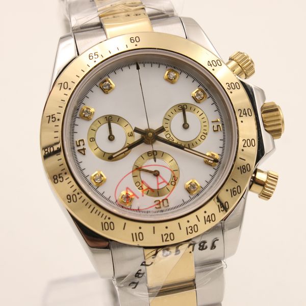 two tone gold silver diamond dial 116500 40mm automatic mechanical movement sapphire glass mens stainless steel wristwatches, Slivery;brown
two tone gold silver diamond dial 116500 40mm automatic mechanical movement sapphire glass mens stainless steel wristwatches, Slivery;brown