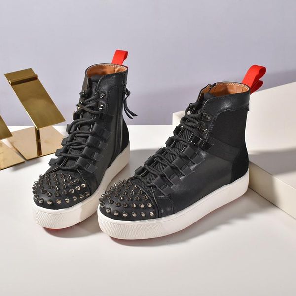 shoes red flat bottom studded spikes for men women triple black white red suede leather casual shoes spike sneakers size 38-46
shoes red flat bottom studded spikes for men women triple black white red suede leather casual shoes spike sneakers size 38-46