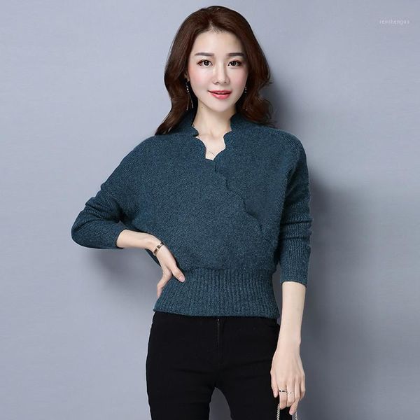 fashion long sleeve pullover new women female solid jumper knitting clothes v neck cross knitted thin sweater1, White;black
fashion long sleeve pullover new women female solid jumper knitting clothes v neck cross knitted thin sweater1, White;black