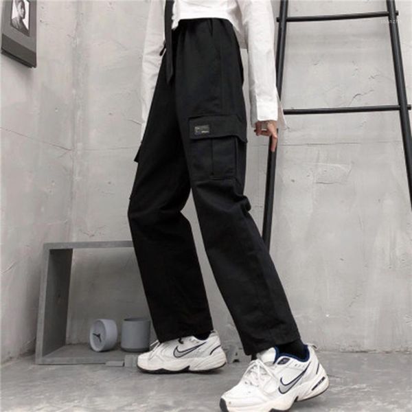 pants women solid simple all-match korean style straight harajuku pockets pant women bf trousers chic1, Black;white
pants women solid simple all-match korean style straight harajuku pockets pant women bf trousers chic1, Black;white