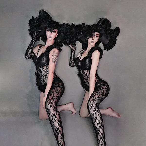 stage wear black lace jumpsuit big hat for rave clothes carnival roupa feminina nightclub dress outfit beyonce, Black;red
stage wear black lace jumpsuit big hat for rave clothes carnival roupa feminina nightclub dress outfit beyonce, Black;red