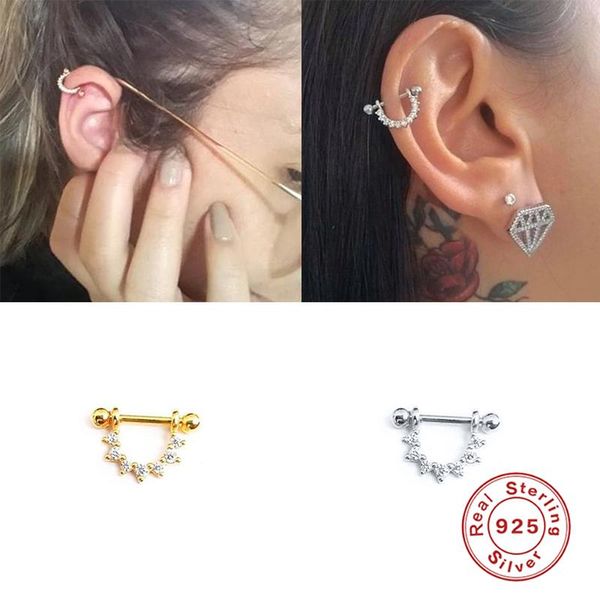 100% 925 sterling silver cz ear bone earlobe piercing buckle stud earrings for lovers' women girls gifts body jewerly, Golden;silver
100% 925 sterling silver cz ear bone earlobe piercing buckle stud earrings for lovers' women girls gifts body jewerly, Golden;silver