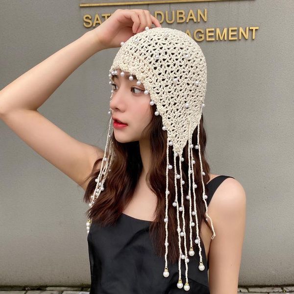 beanie/skull caps women handmade knitted beanie hat lady crochet pearl skullies beanies vintage female fashion tassels, Blue;gray
beanie/skull caps women handmade knitted beanie hat lady crochet pearl skullies beanies vintage female fashion tassels, Blue;gray