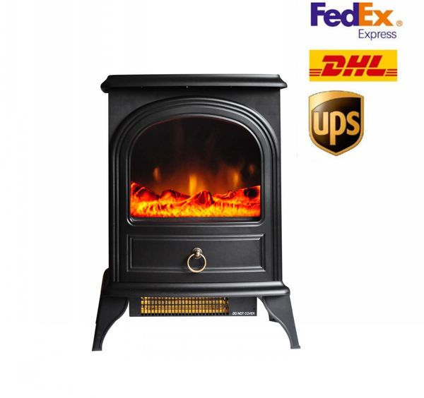 Us Stock Valuxhome 750/1500w 22 Inches Electric Stove, Portable Electric Fireplace Heater With Realistic Flame D14703430