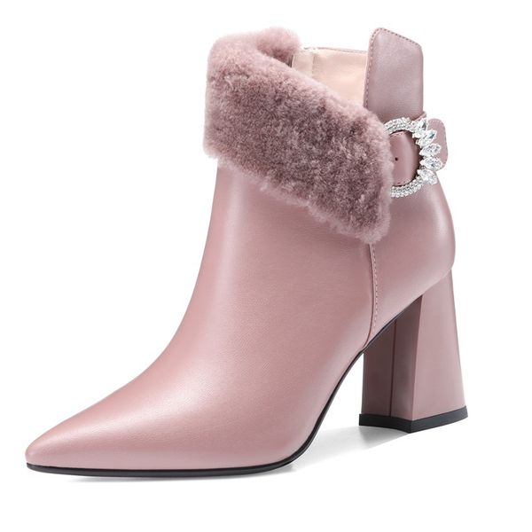 2021 new female ankle fashionable shoes real woman skin thick high heels genuine black leather boots fxpo
2021 new female ankle fashionable shoes real woman skin thick high heels genuine black leather boots fxpo