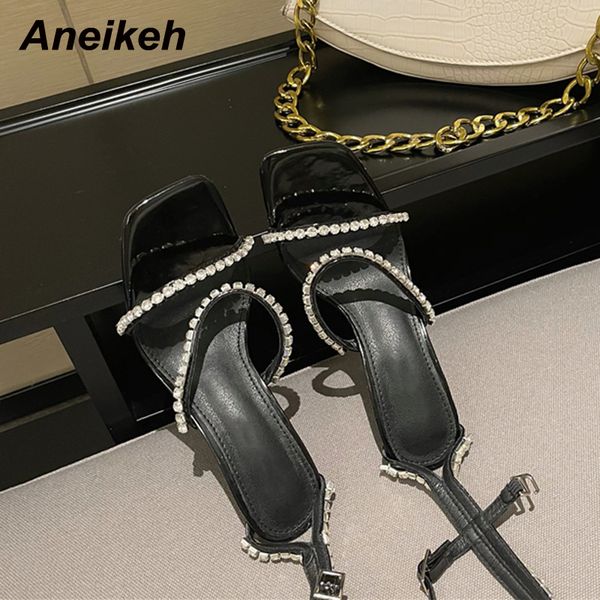 aneikeh summer peep toe high heel women's sandals 2021new fashion open party metal decoration pu gladiator buckle strap classics c0129, Black
aneikeh summer peep toe high heel women's sandals 2021new fashion open party metal decoration pu gladiator buckle strap classics c0129, Black