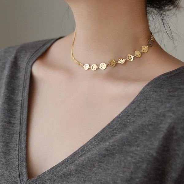 yun ruo 2020 мода улыбающиеся лицо choker ожерелье коробка цепи позолоченные титановые стальные украшения женщина подарочные аксессуары нико, Silver
yun ruo 2020 мода улыбающиеся лицо choker ожерелье коробка цепи позолоченные титановые стальные украшения женщина подарочные аксессуары нико, Silver