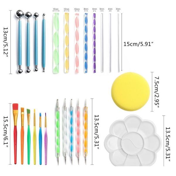35pcs mandala dotting pen tools set for painting rock stone acrylic stick template stencil spo qylkyi, Silver
35pcs mandala dotting pen tools set for painting rock stone acrylic stick template stencil spo qylkyi, Silver