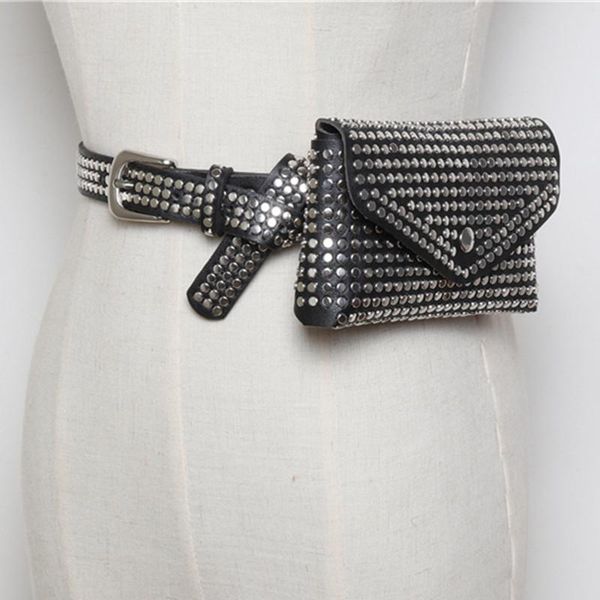 summer fashion rivets waist pack luxury designer fanny pack small women waist bag phone pouch punk belt bag purse heuptas