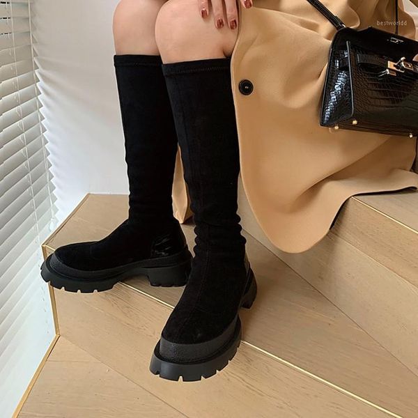 boots round toe women autumn long black suede casual knee high botines mujer 2021 platform sapato feminino lady winter botas1
boots round toe women autumn long black suede casual knee high botines mujer 2021 platform sapato feminino lady winter botas1