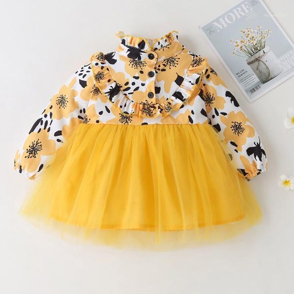 40# dresses for girls baby kids girls long sleeve mesh stitching floral print tutu dress princess dress costume for baby girl1, Red;yellow
40# dresses for girls baby kids girls long sleeve mesh stitching floral print tutu dress princess dress costume for baby girl1, Red;yellow