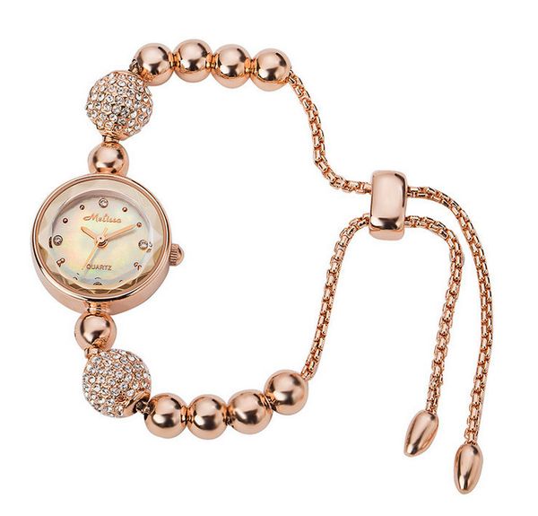 melissa new fashion beading watch romantic elegant ladies dress bracelet watches crystals jewelry wrist watch montre femme f8239 t200420, Slivery;brown
melissa new fashion beading watch romantic elegant ladies dress bracelet watches crystals jewelry wrist watch montre femme f8239 t200420, Slivery;brown