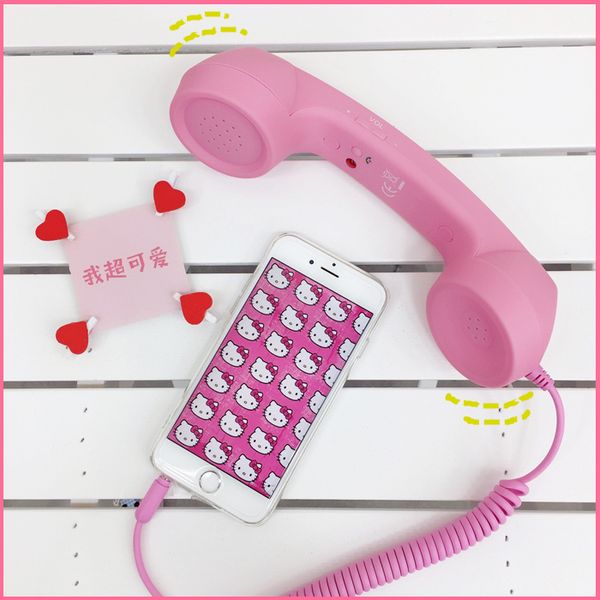 lovely pink color vintage phone headset mobile phone/telephone receiver can adjust volume answer the phone 3c toy q0115
lovely pink color vintage phone headset mobile phone/telephone receiver can adjust volume answer the phone 3c toy q0115