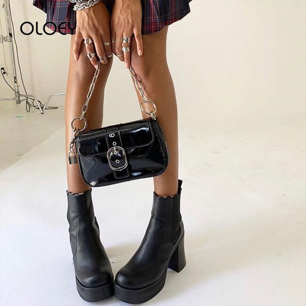 patent leather baguette bag shiny women's handbags black rock style lady chain shoulder bags female hand bag
patent leather baguette bag shiny women's handbags black rock style lady chain shoulder bags female hand bag