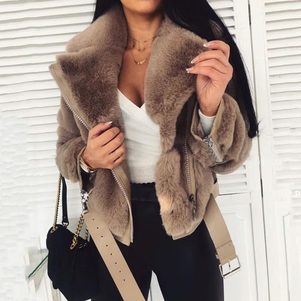 women's jackets faux fur overcoat casual slim short winter zipper belt lace up women outerwear fashion warm coats lady 2021, Black;brown
women's jackets faux fur overcoat casual slim short winter zipper belt lace up women outerwear fashion warm coats lady 2021, Black;brown