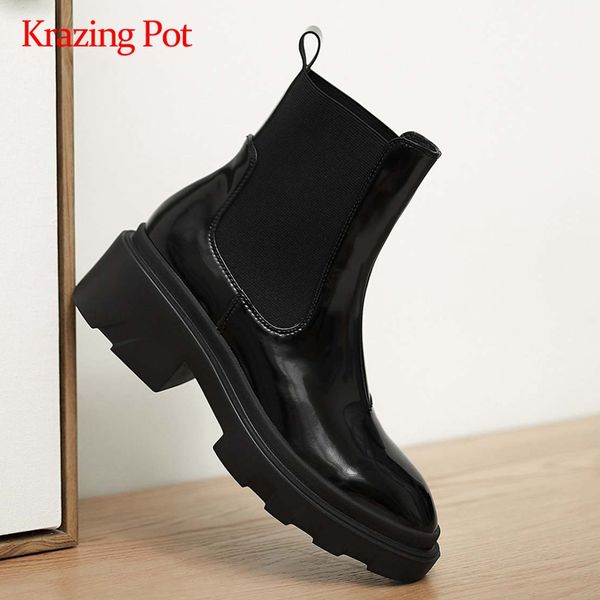 krazing pot stretch boots sheep leather mixed colors round toe thick high heel slip on young girls maiden dress ankle boots l5f7, Black
krazing pot stretch boots sheep leather mixed colors round toe thick high heel slip on young girls maiden dress ankle boots l5f7, Black